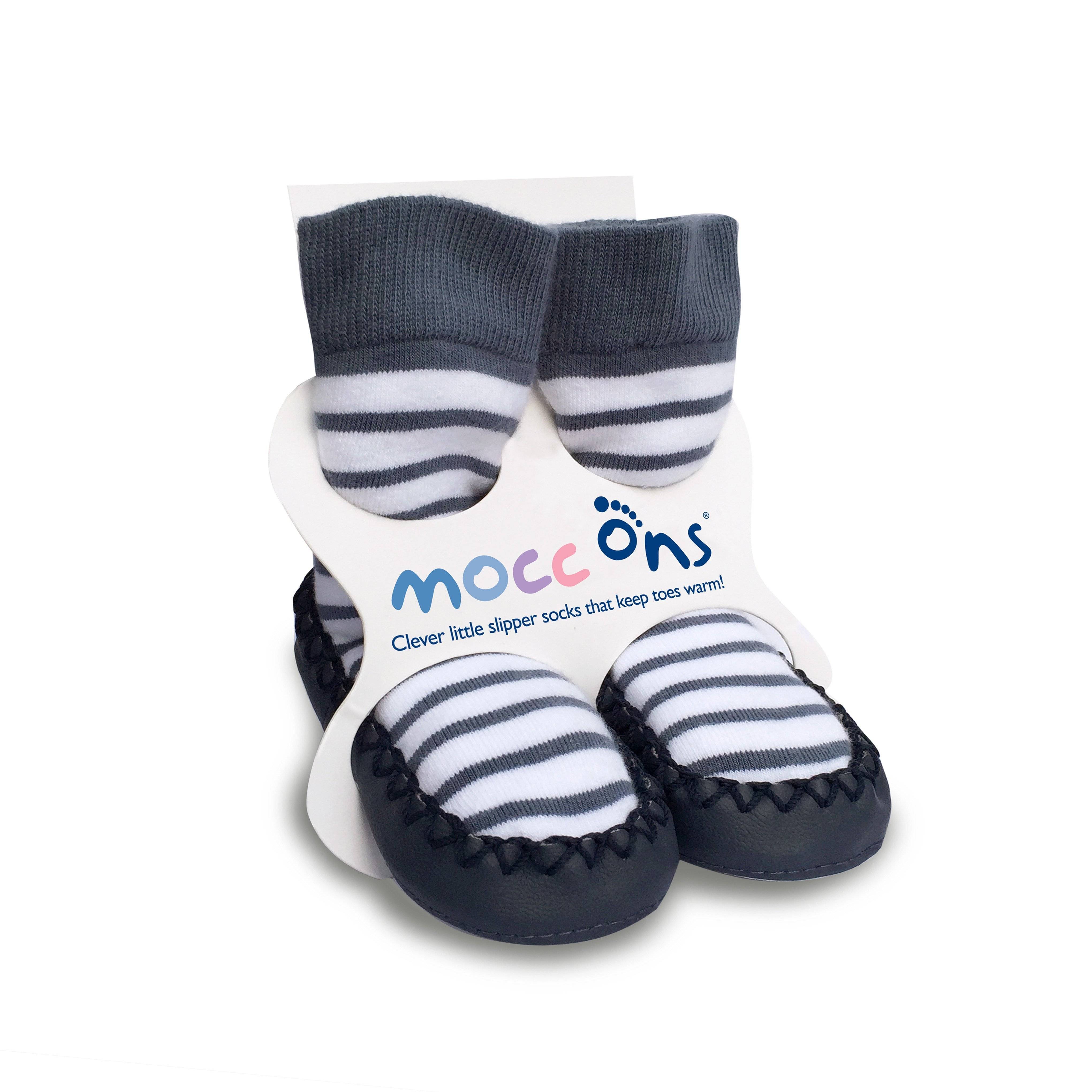 Mocc Ons at Sock Ons - Cute Moccasin Style Slipper Socks