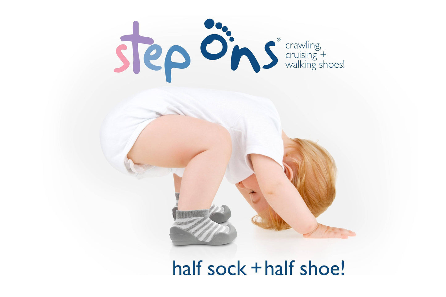 Pink Step Ons Crawling, Cruising, Pre-Walking Baby Sock Shoe