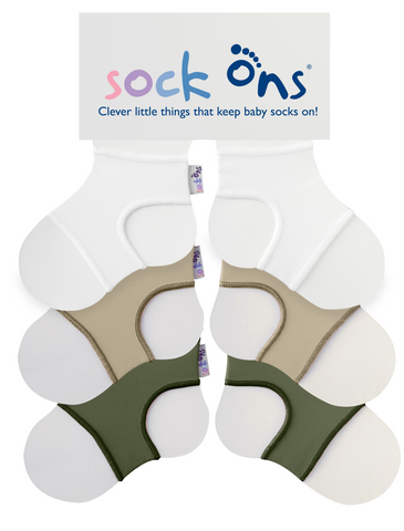 Image of 3pk Neutral Sock Ons Multi Pack!