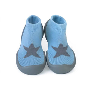 Step Ons Crawling, Cruising, Pre-Walking Baby Sock Shoe Blue