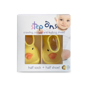 Yellow Chick Step Ons Crawling, Cruising, Pre-Walking Baby Sock Shoe