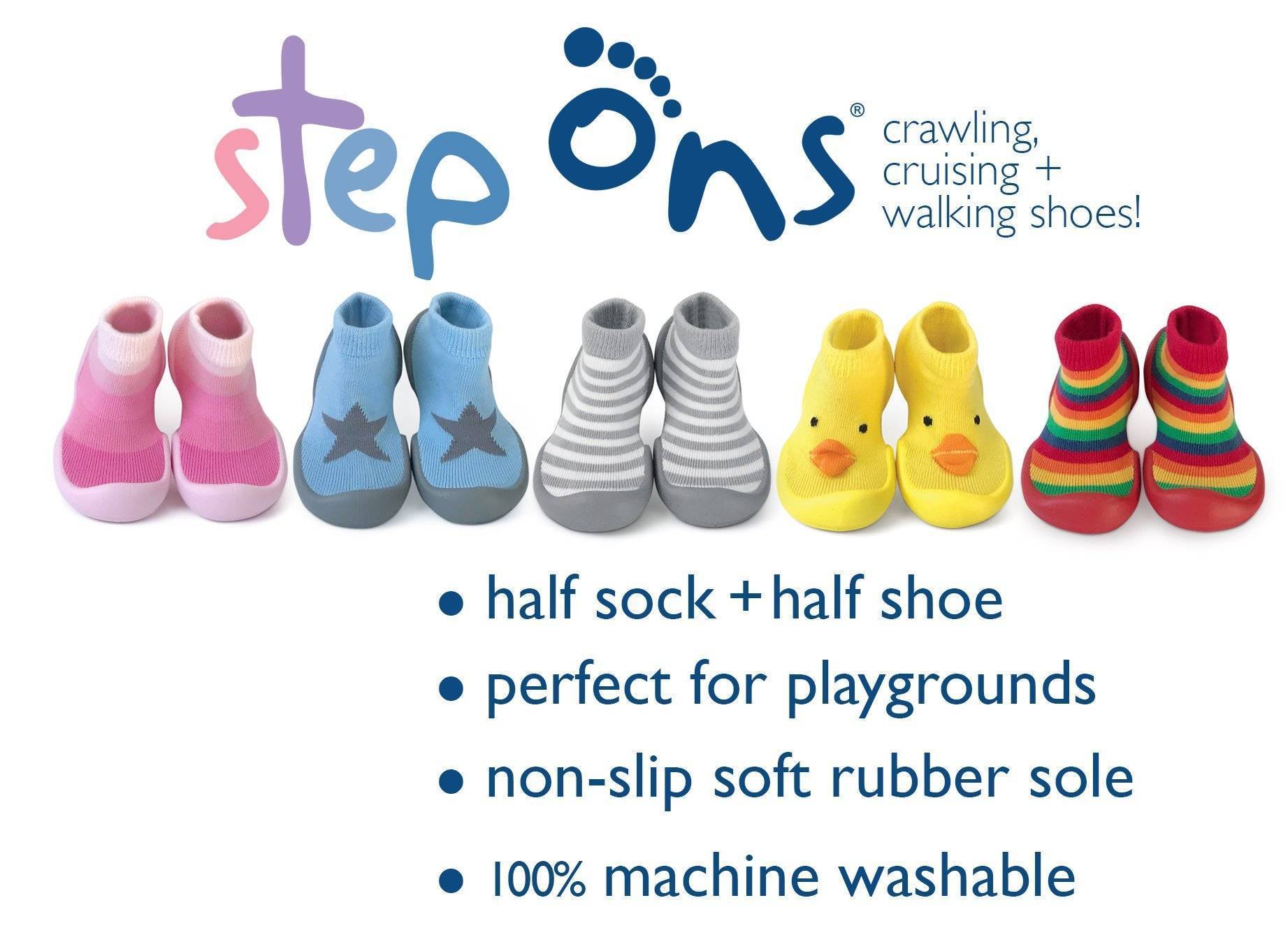 Step Ons Crawling, Cruising, Pre-Walking Baby Sock Shoe