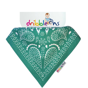 Dribble Ons Designer Paisley Turquoise