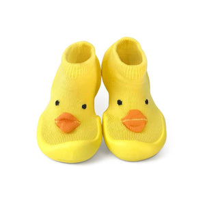 Yellow Chick Step Ons Crawling, Cruising, Pre-Walking Baby Sock Shoe