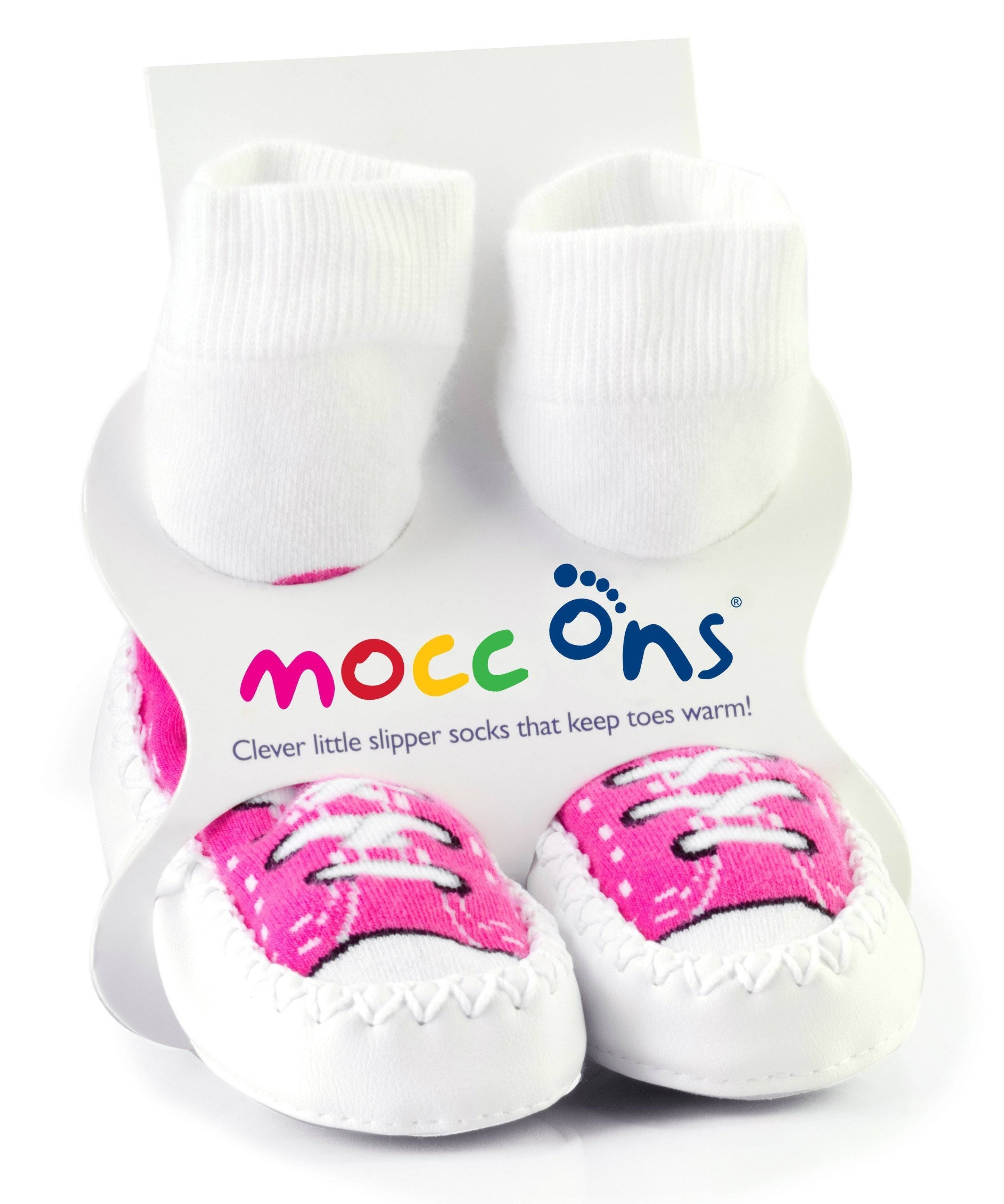 Mocc Ons at Sock Ons - Cute Moccasin Style Slipper Socks
